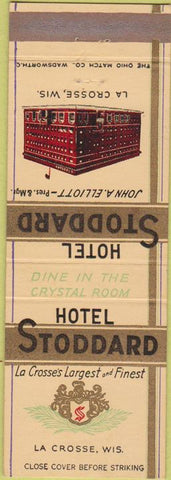 Matchbook Cover - Hotel Stoddard La Crosse WI