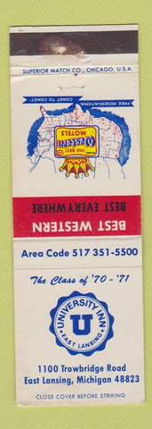 Matchbook Cover - University Inn East Lansing MI WEAR