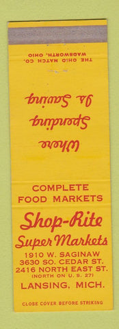 Matchbook Cover - Shop Rite Super Markets Lansing MI