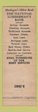 Matchbook Cover - National Lumberman's Bank Muskegon MI BLUE