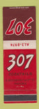 Matchbook Cover - 307 Cocktails Phoenix AZ