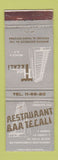 Matchbook Cover - Restaurant Bar Tecali Mexico DF