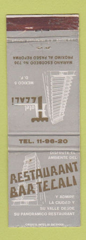 Matchbook Cover - Restaurant Bar Tecali Mexico DF