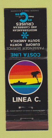 Matchbook Cover - Linea C Costa Line Cruise