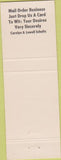 Matchbook Cover - Car Low Stamps Santa Ana CA peach