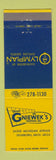 Matchbook Cover - Hank Gniewek's Trophies Dearborn MI