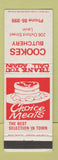 Matchbook Cover - Cookes Butchery Levin New Zealand