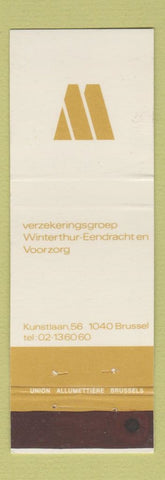 Matchbook Cover - Verzekeringsgroep Winterthur Eendracht en Voorzorg Brussels