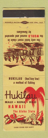 Matchbook Cover - Hukilau Fishing Maui Kona Hilo Hawaii