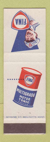 Matchbook Cover - Fina oil gas Belgium