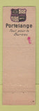 Matchbook Cover - Portelange Adding Machine Typewriter Brussels Belgium
