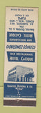 Matchbook Cover - Hotel Cacique Sao Paulo Brazil