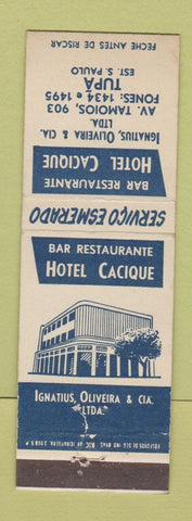 Matchbook Cover - Hotel Cacique Sao Paulo Brazil