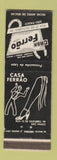 Matchbook Cover - Casa Ferrao Lapa Sao Paulo Brazil girlie
