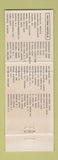 Matchbook Cover - Hilton Hotel Rama Bangkok Thailand