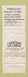 Matchbook Cover - Farmacia Isa Tecate Baja Mexico WEAR