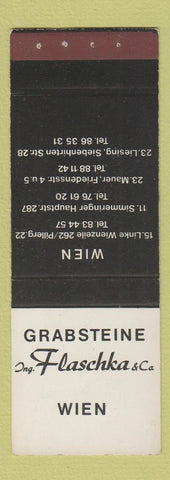 Matchbook Cover - Grabsteine Flaschka Wein