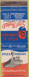Matchbook Cover - Kyle Co Metal Steel Fresno Stockton Sacramento CA CREASE