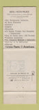 Matchbook Cover - A Azo Tea Hotel Fiesta Palace Mexico
