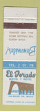 Matchbook Cover - El Dorado Motor Y Hotel Los Mochis Mexico