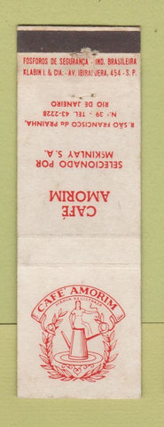 Matchbook Cover - Cafe Amorim Rio De Janeiro Brazil WEAR