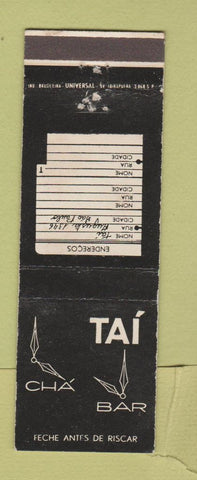 Matchbook Cover - Tai Cha Bar Brazil