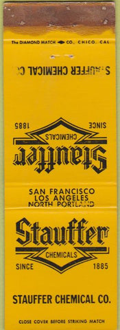 Matchbook Cover - Stauffer Chemicals San Francisco CA WORN