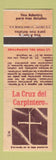 Matchbook Cover - La Cruz del Carpintero Cross made of nails DD Bean