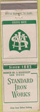 Matchbook Cover - Standard Iron Works San Diego CA CREASE
