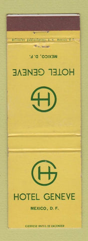 Matchbook Cover - Hotel Geneve Mexico DF