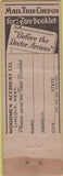 Matchbook Cover - Woodmen Insurance Wakeeney KS CREASES WORN