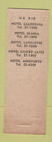 Matchbook Cover - Othon Palace Hotel Brazil