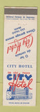 Matchbook Cover - City Hotel Sao Paulo Brazil