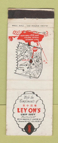 Matchbook Cover - Ley On's Chop Suey London UK England WEAR