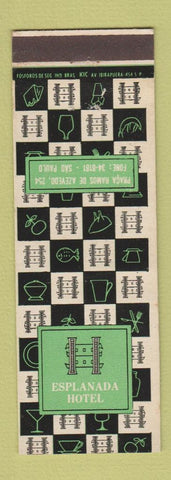 Matchbook Cover - Esplanada Hotel Sao Paulo Brazil