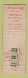 Matchbook Cover - Jao Alai Games Tijuana Mexico