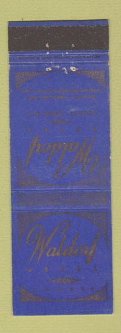 Matchbook Cover - Waldorf Hotel London UK England
