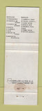 Matchbook Cover - Chicos Beach Club Mazatlan Mexico