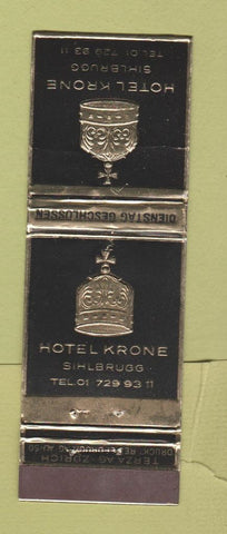 Matchbook Cover - Hotel Krone Sihlbrugg Switzerland WEAR