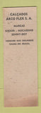 Matchbook Cover - Arco Flex Mocassino Shoes Brazil SAMPLE