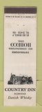 Matchbook Cover - Country Inn Danish Whisky Hobeco Brazil