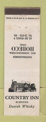 Matchbook Cover - Country Inn Danish Whisky Hobeco Brazil