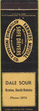 Matchbook Cover - Farmers Mutual Insurance Dale Sour Groton SD