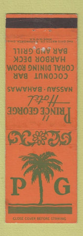 Matchbook Cover - Prince George Hotel Nassau Bahamas