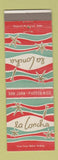 Matchbook Cover - La Concha San Juan Puerto Rico