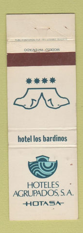 Matchbook Cover - Hotels Agrupados Hotasa Hotel Los Bardinos Spain