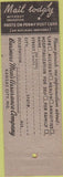 Matchbook Cover - Insurance Rex Lockhart Charleston WV