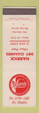 Matchbook Cover - Harrick Dry Cleaners Greensborough Australia
