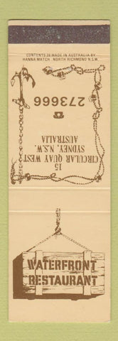 Matchbook Cover - Waterfront Restaurant Sydney Australia