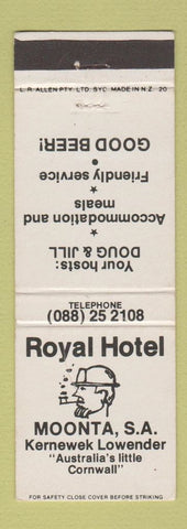 Matchbook Cover - Royal Hotel Moonta Australia Kernewek Lowender